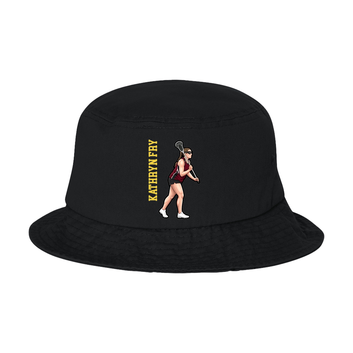 Bucket Cap — Name Vertical in Black