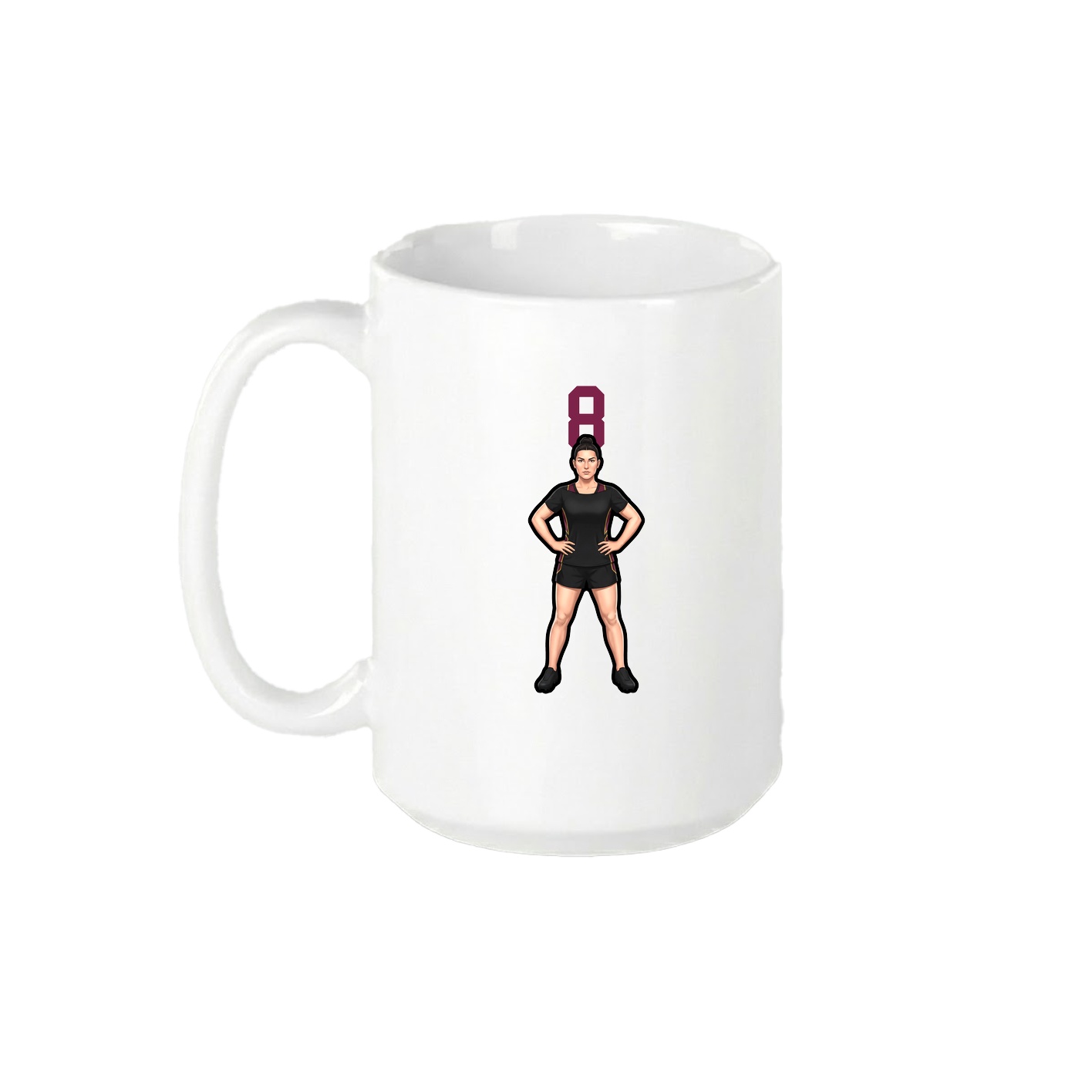 15oz Coffee Mug — Number Top in White