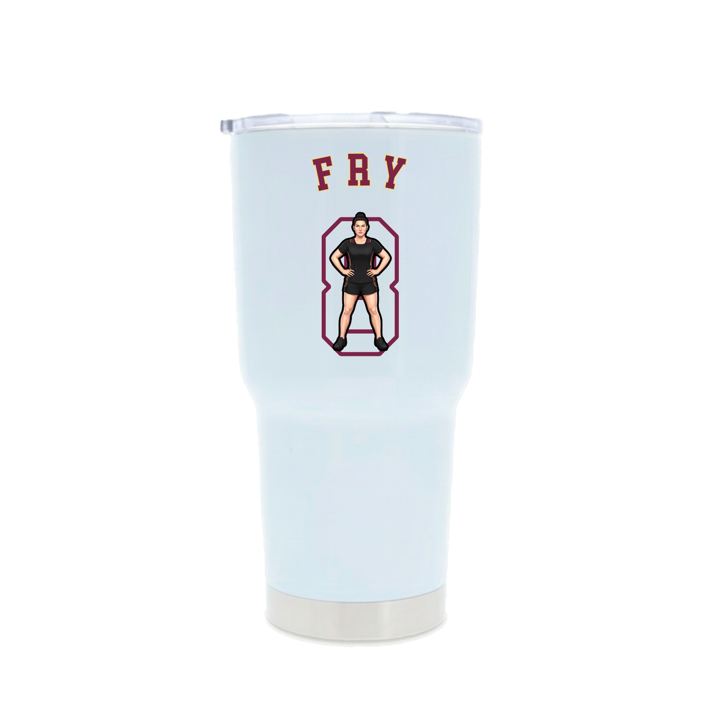 30oz Stainless Steel Tumbler — Shirsey Arch in White