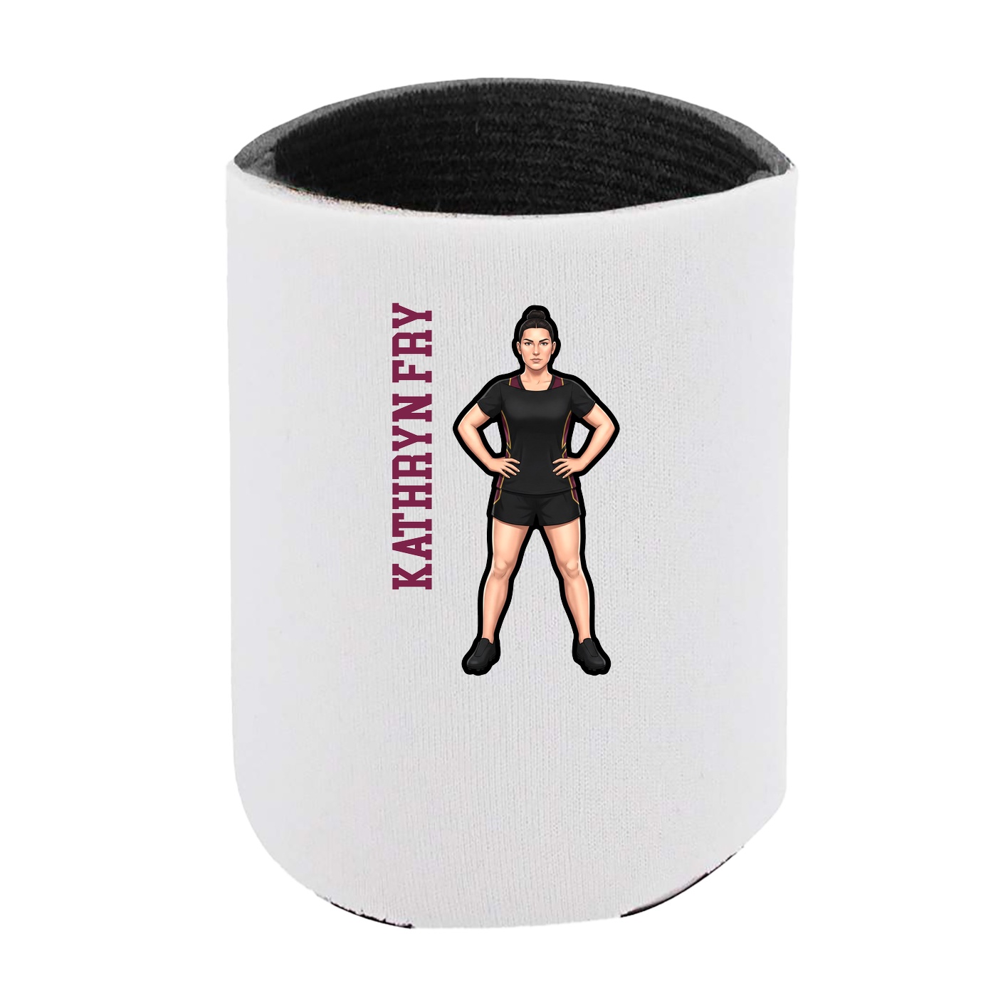 Can Holder — Name Vertical in White