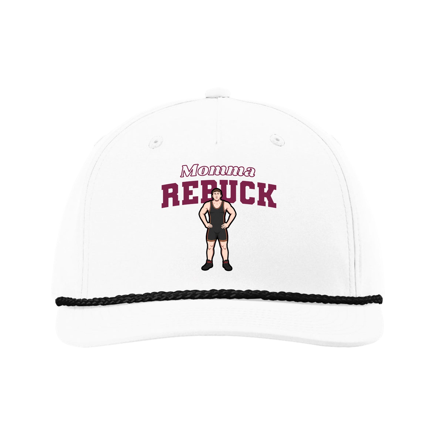 Five-Panel Classic Rope Cap — Mothers Day Block in White