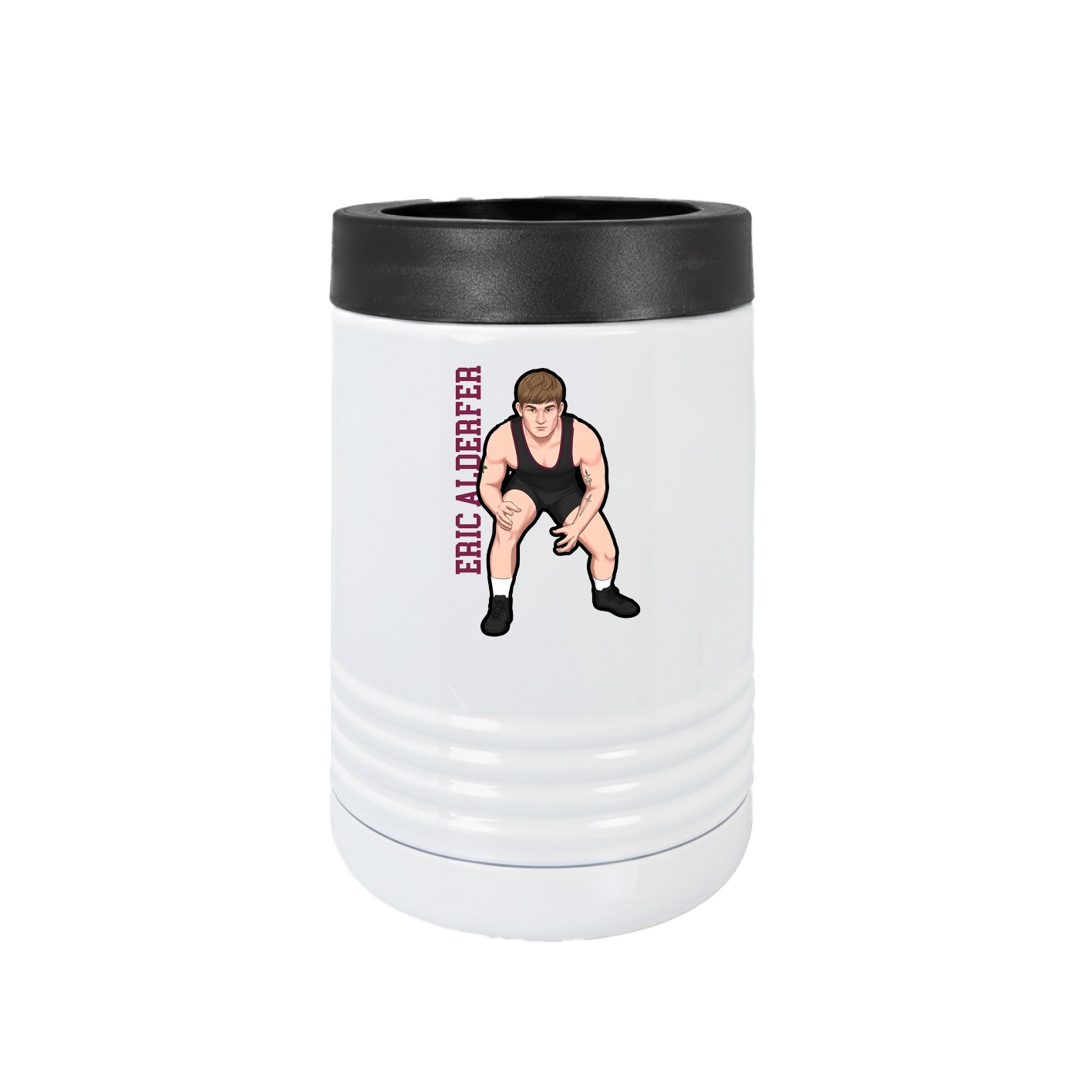 Beverage Holder — Name Vertical in White