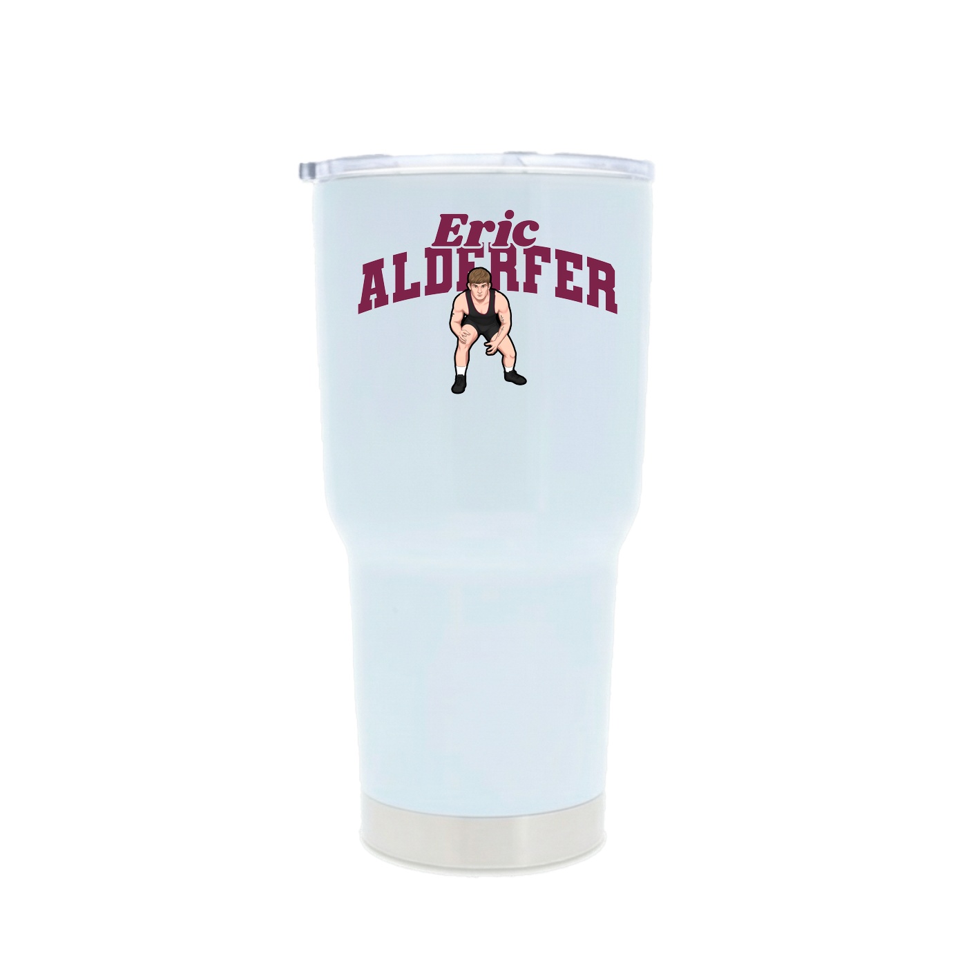 30oz Stainless Steel Tumbler — Signature Arch in White