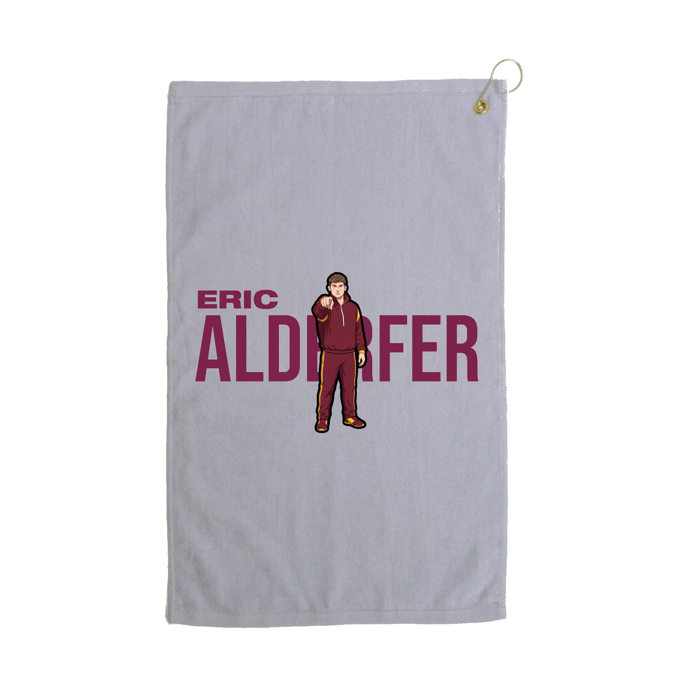 Golf Towel — Player Name in Grey