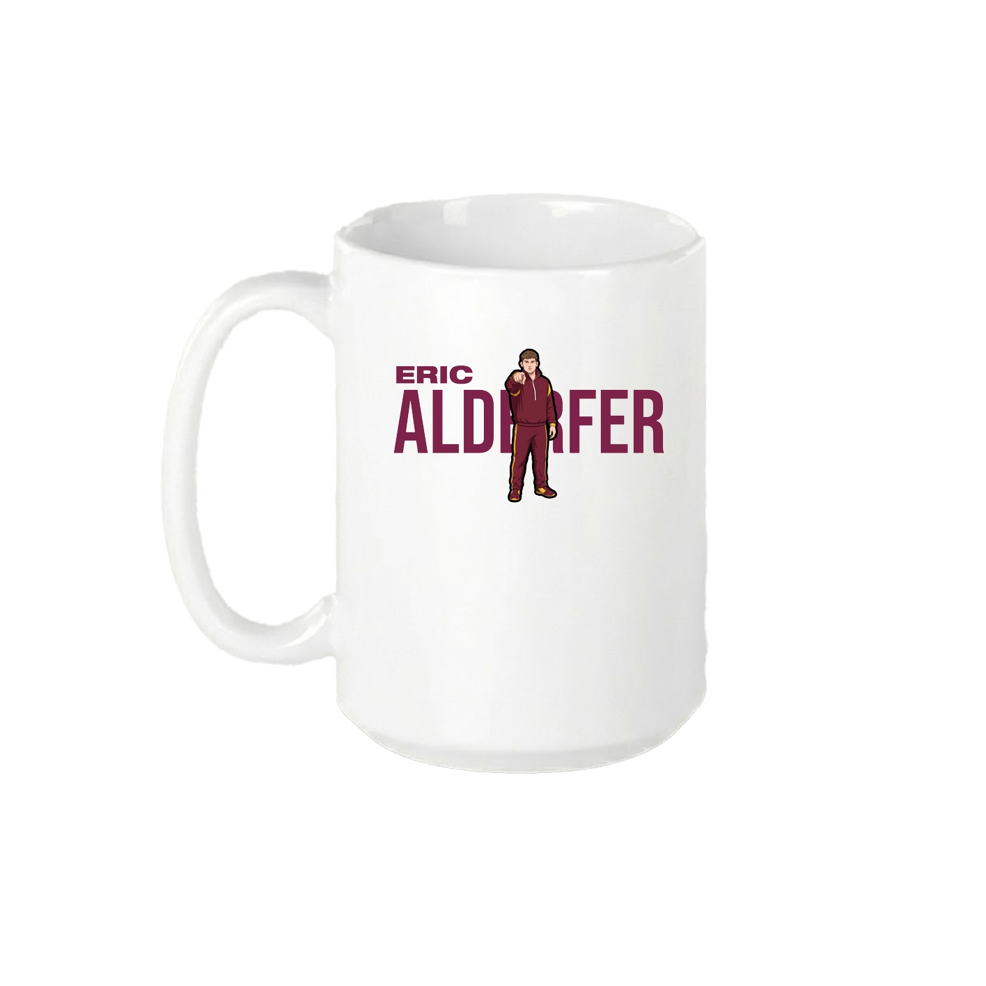 15oz Coffee Mug — Player Name in White
