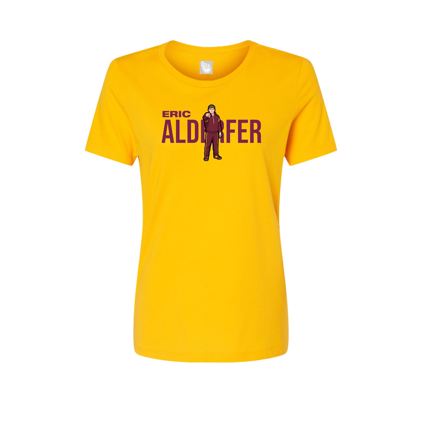Fitted Women's Tee — Player Name in Gold