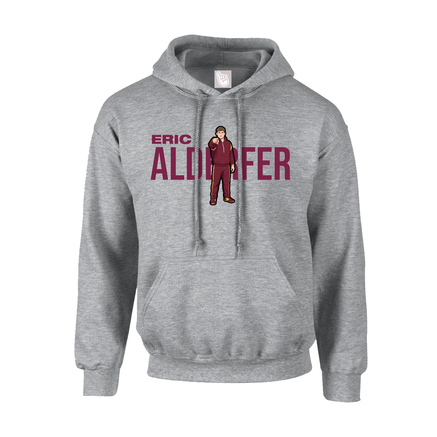 Youth Hoodie — Player Name in Grey