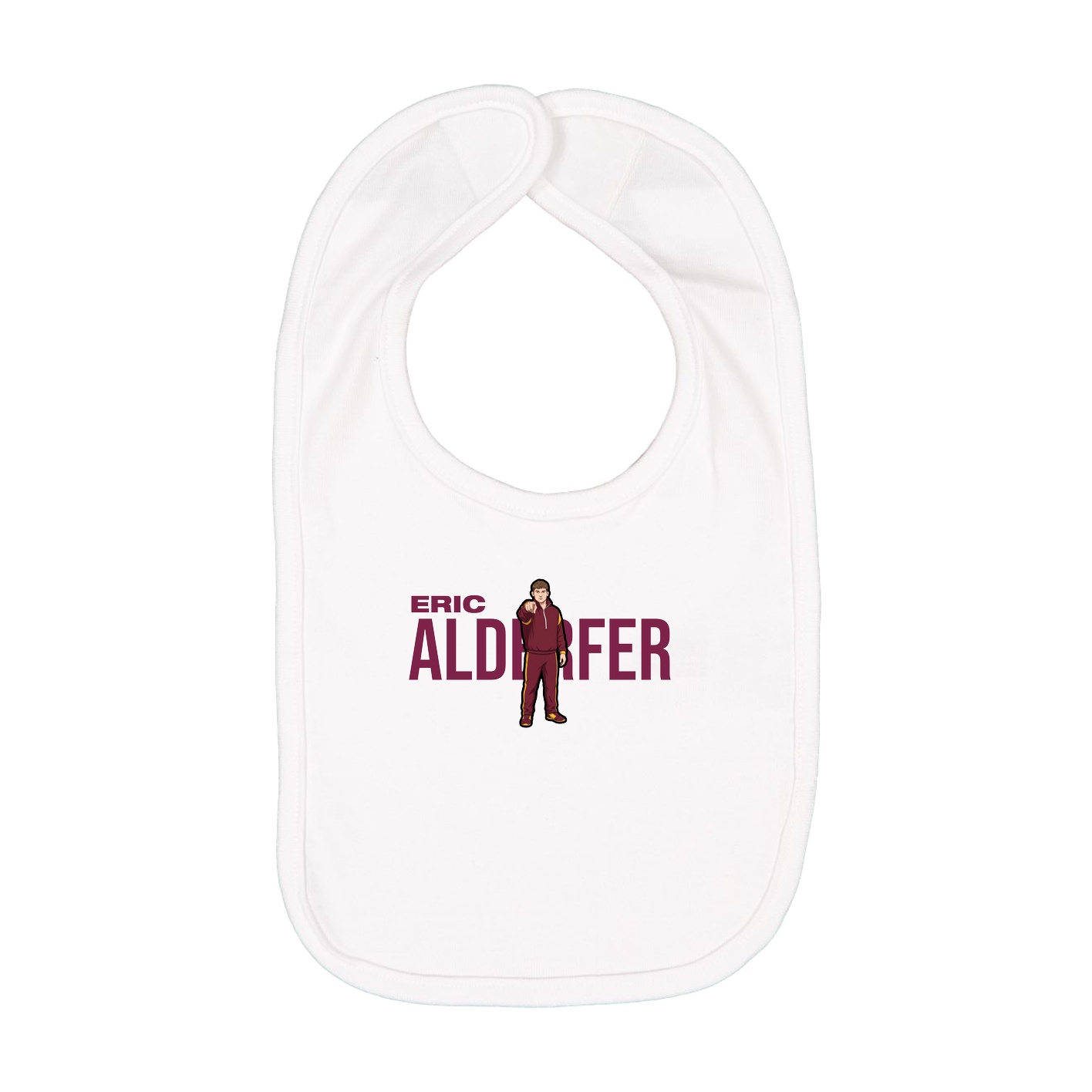 Infant Bib — Player Name in White