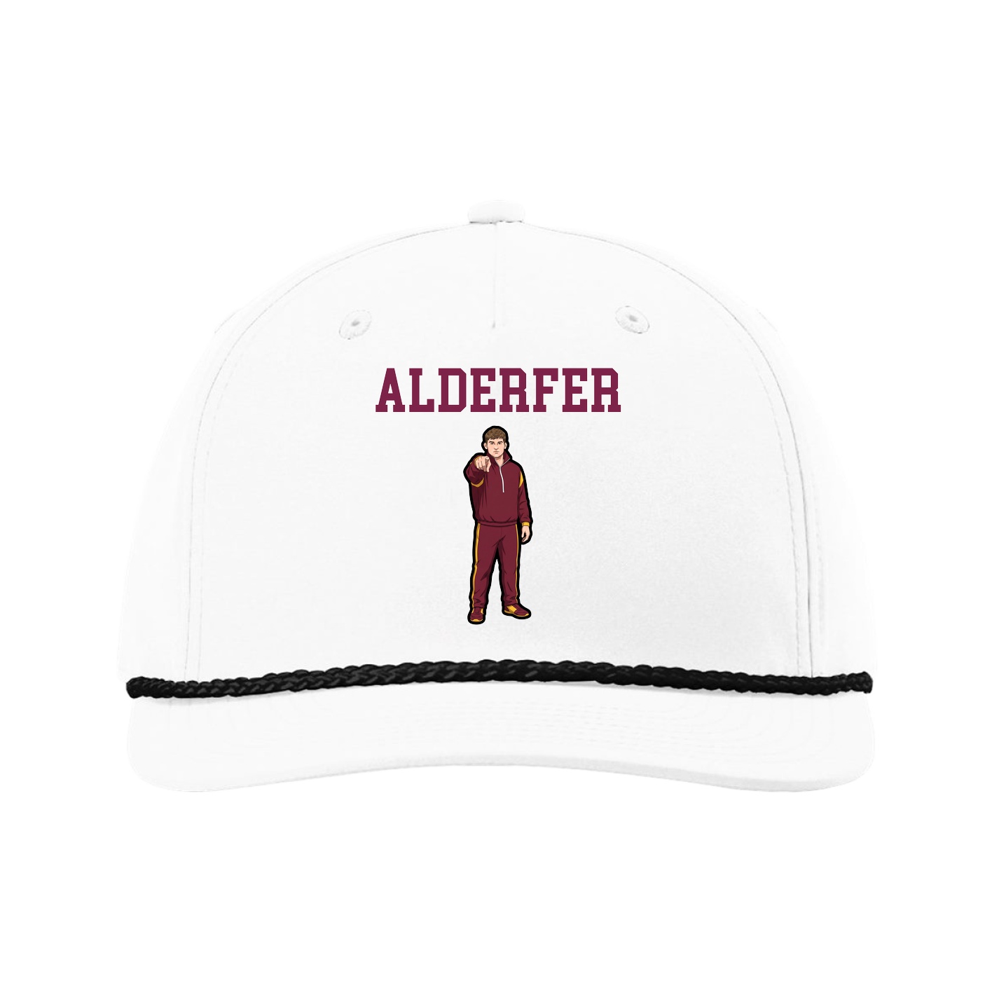Five-Panel Classic Rope Cap — Shirsey in White