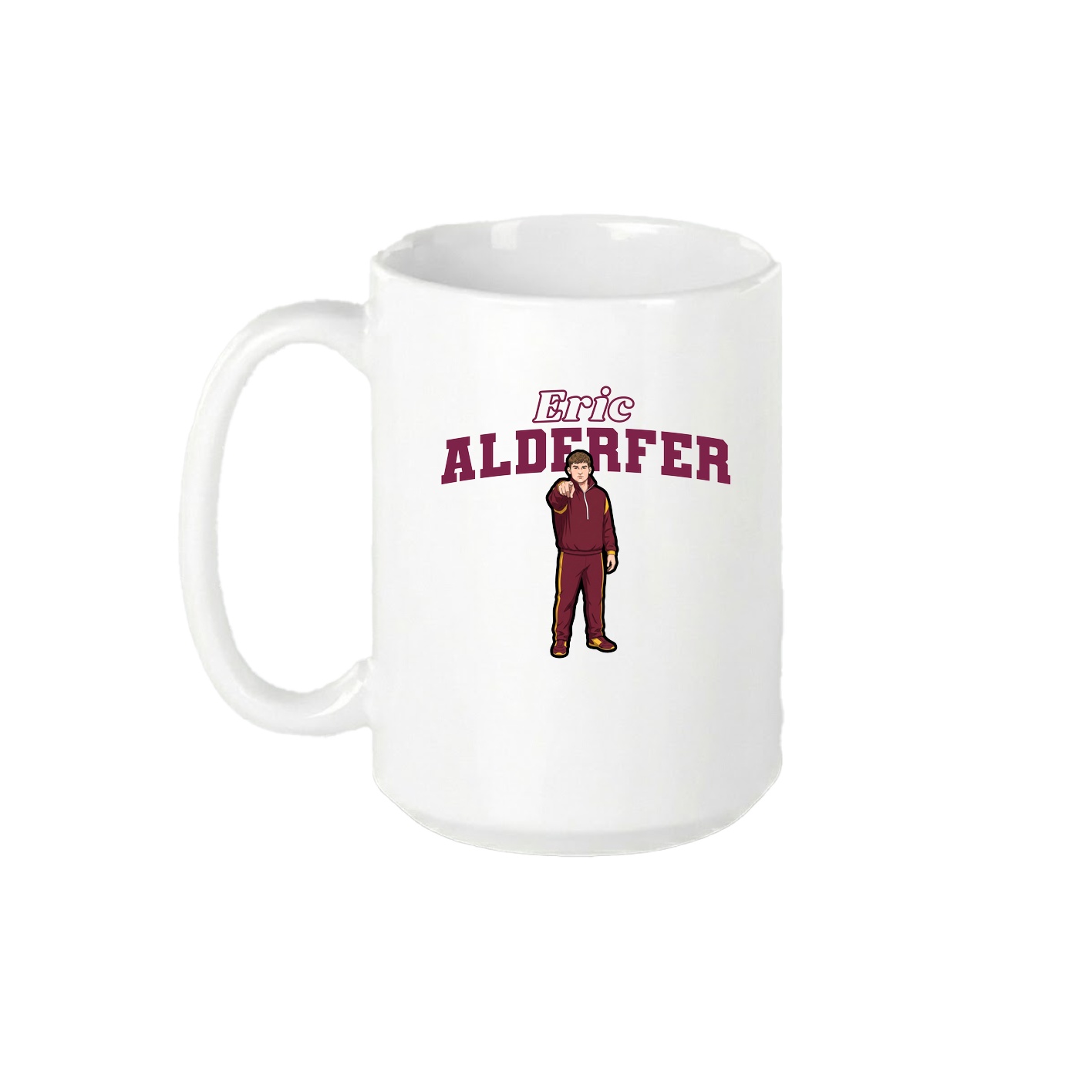 15oz Coffee Mug — Name Arch in White