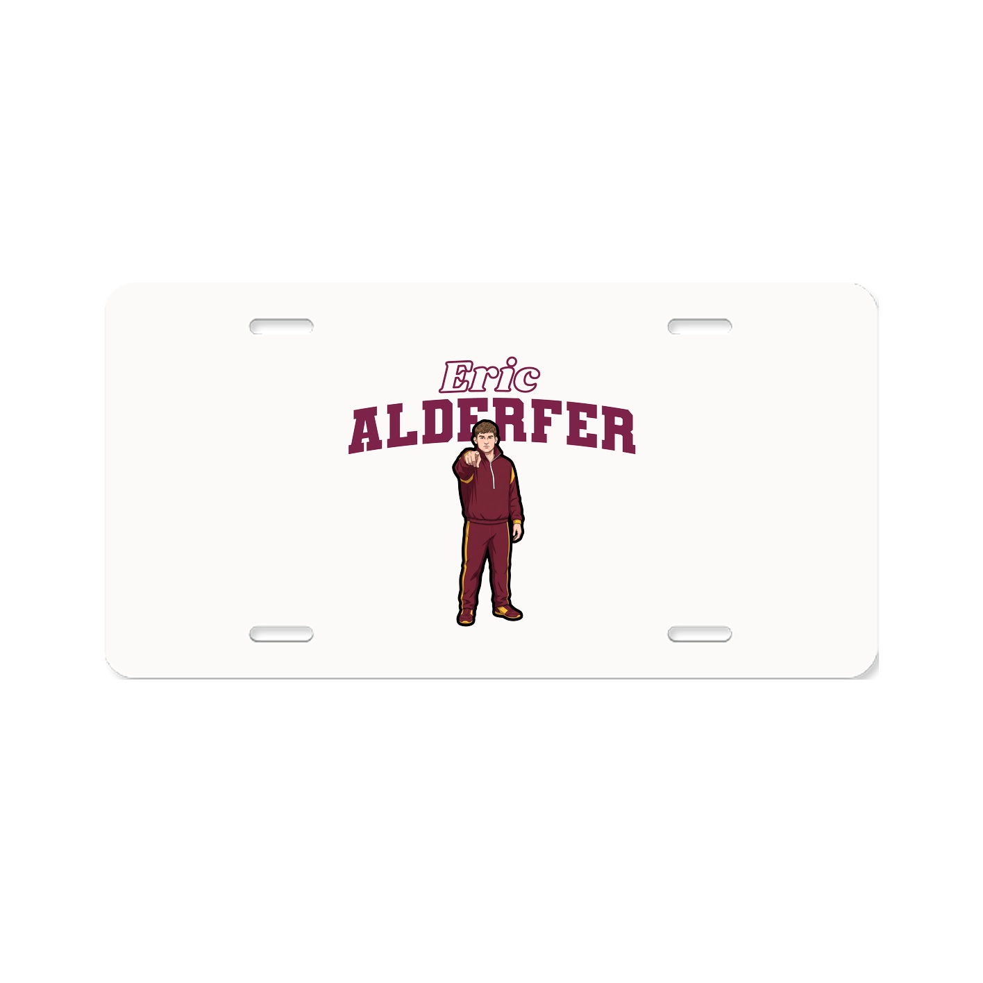 License Plate — Name Arch in Classic