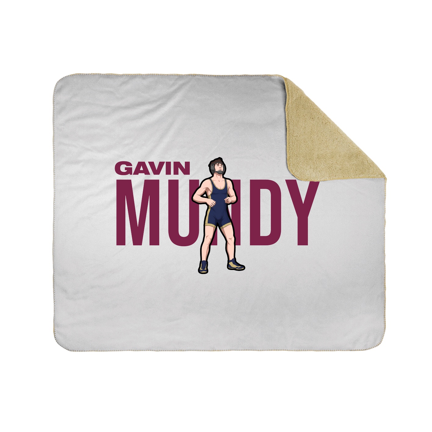 Throw Blanket — Player Name in White
