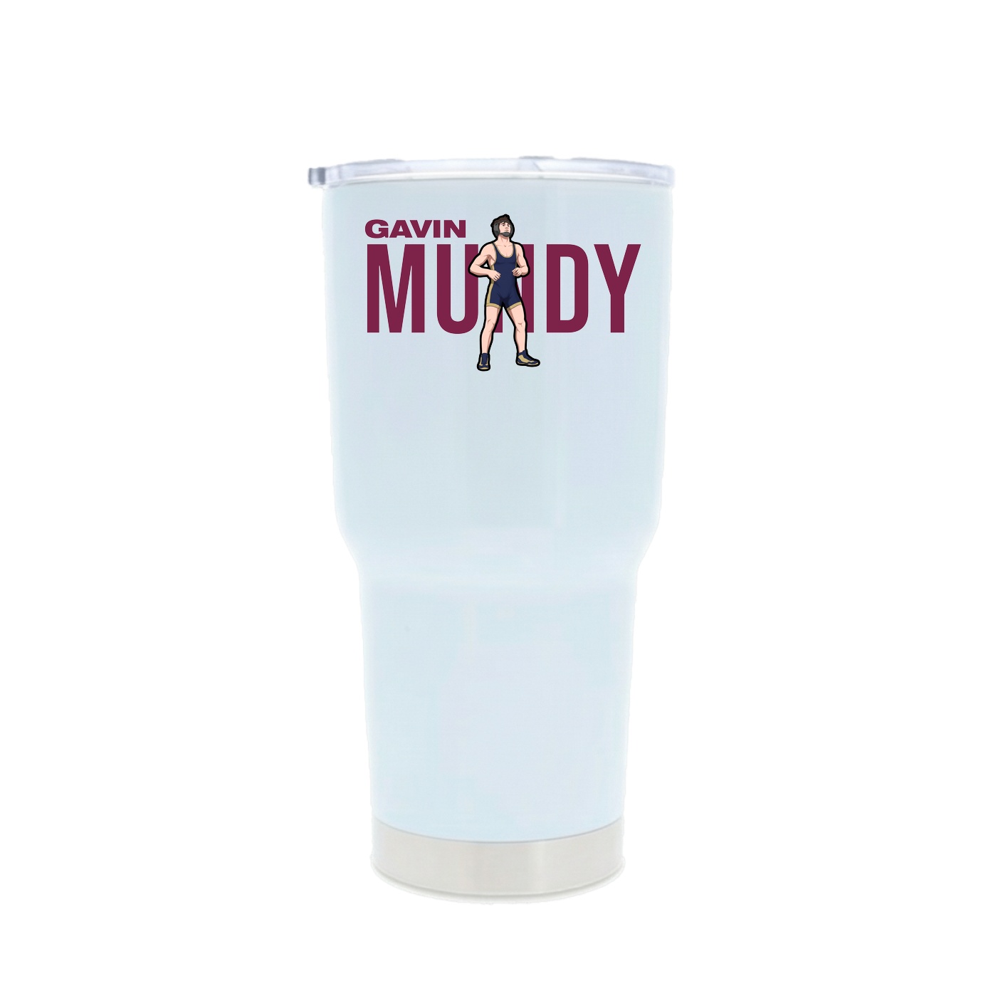 30oz Stainless Steel Tumbler — Player Name in White