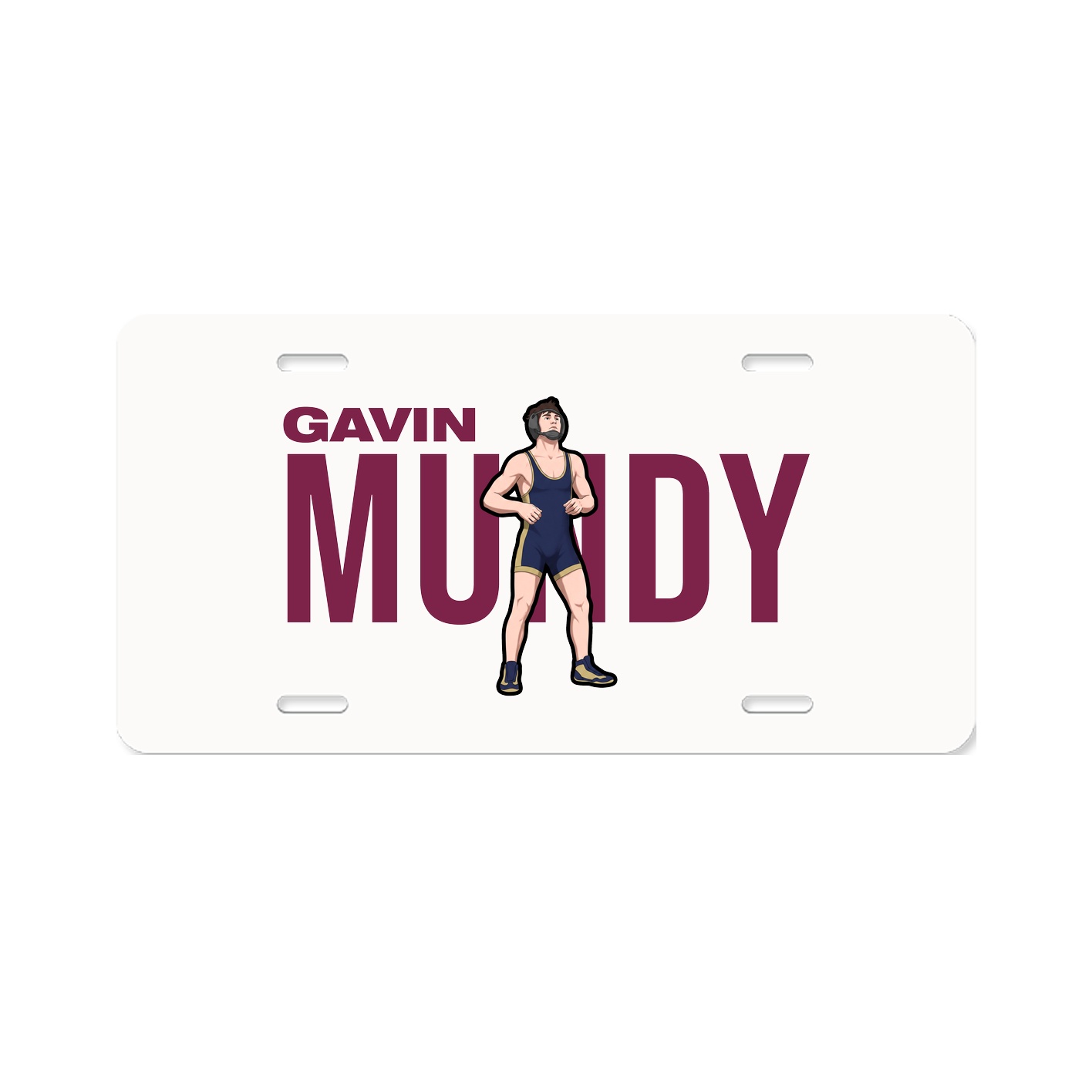 License Plate — Player Name in Classic