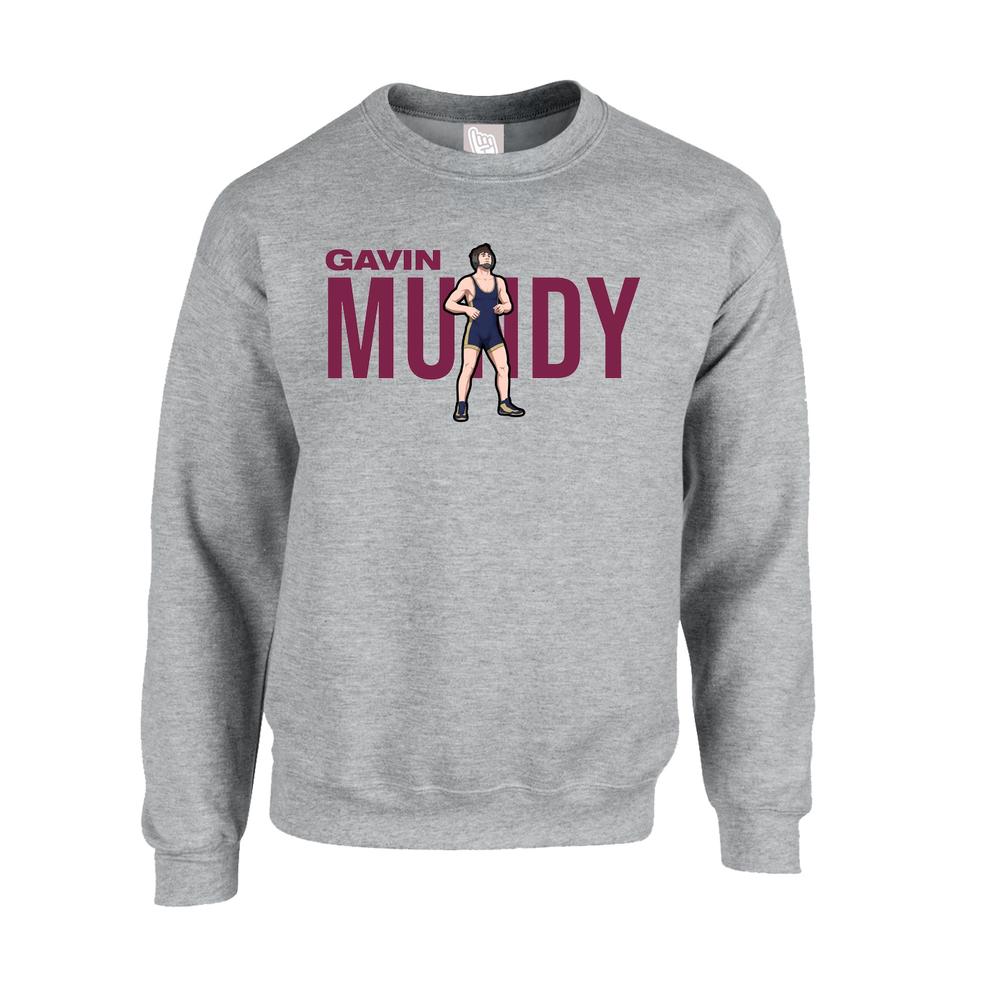 Fleece Crew — Player Name in Grey