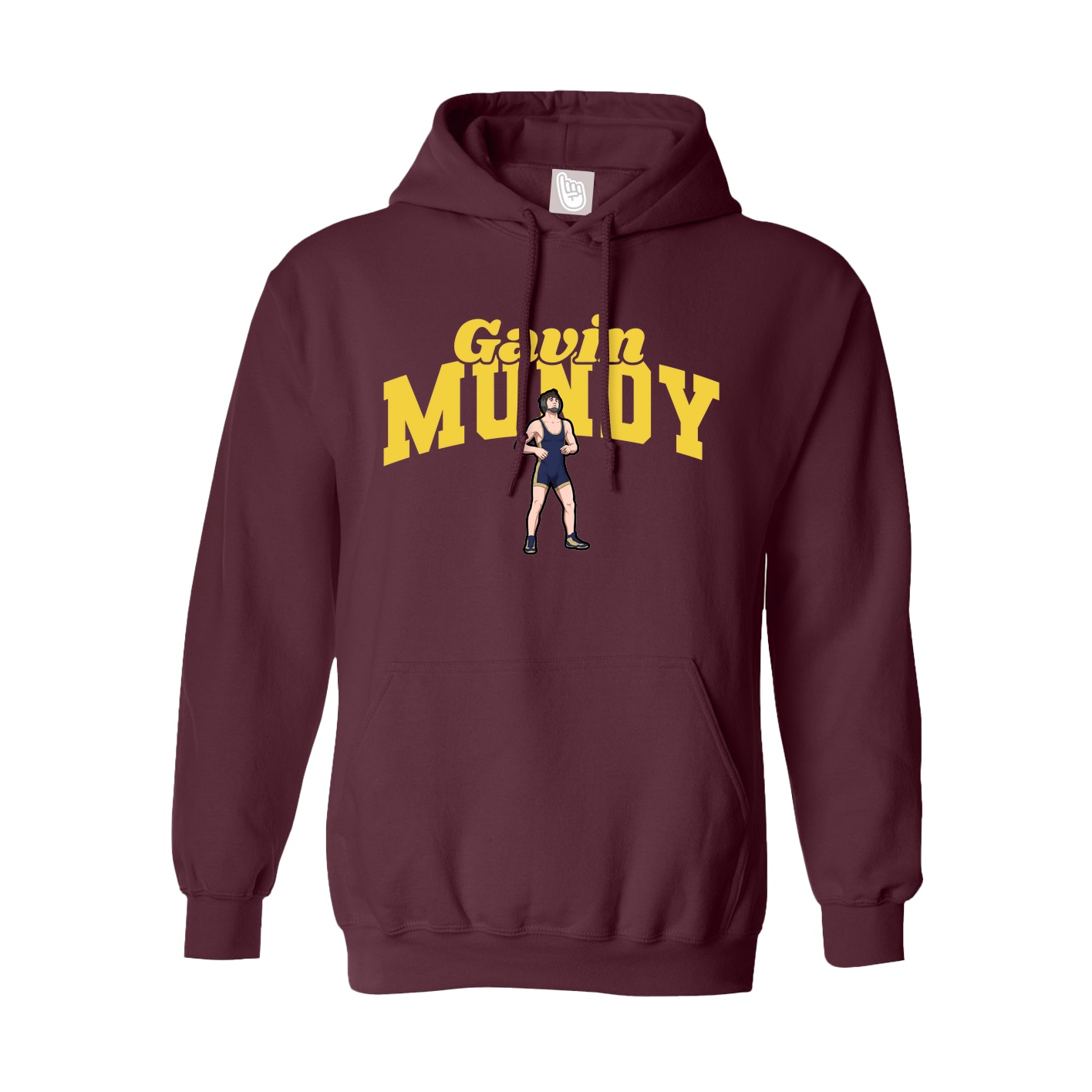 Youth Hoodie — Signature Arch in Maroon