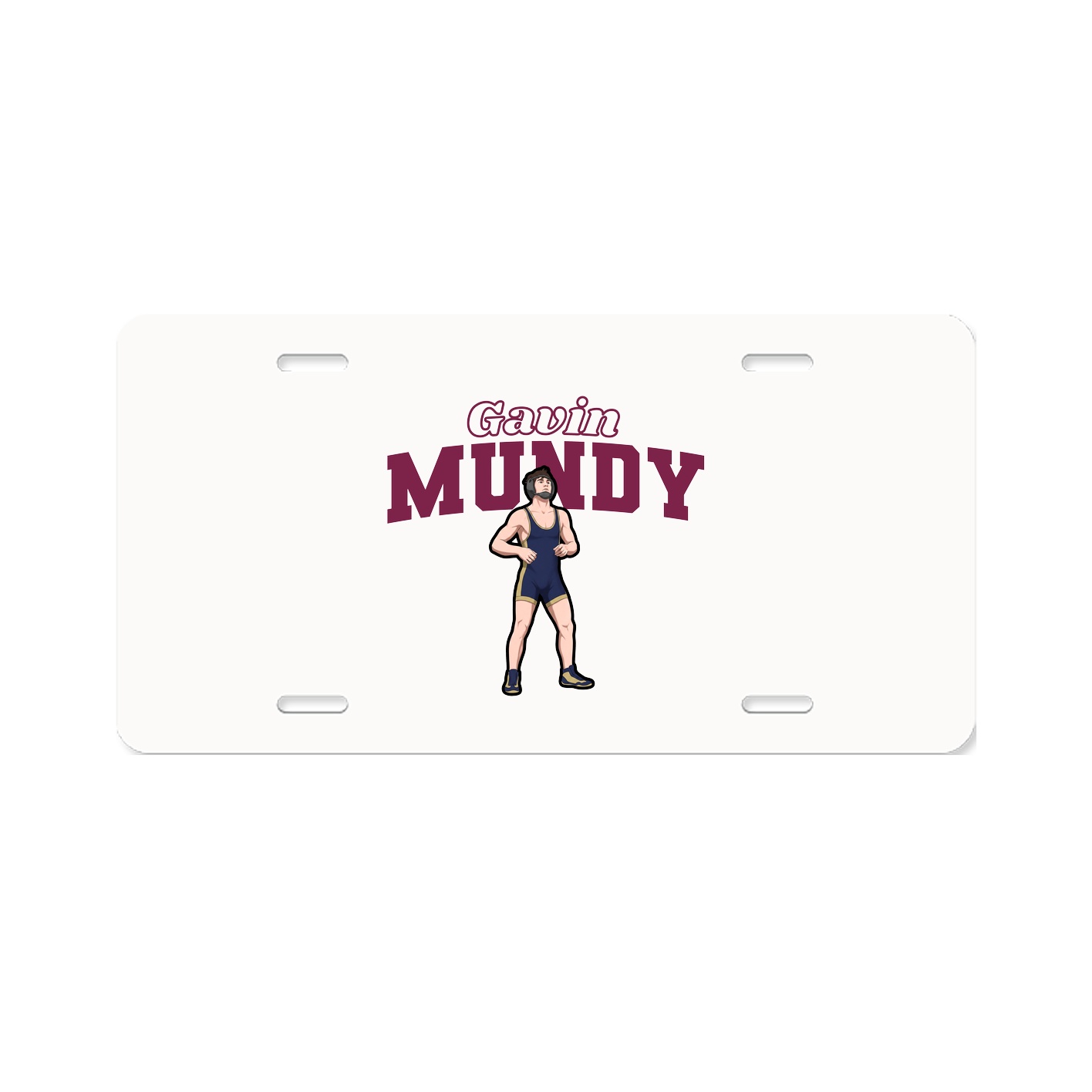License Plate — Name Arch in Classic