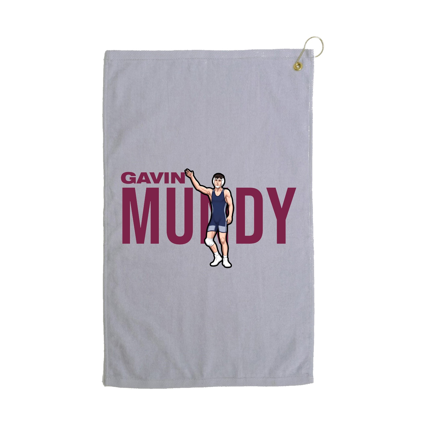 Golf Towel — Player Name in Grey