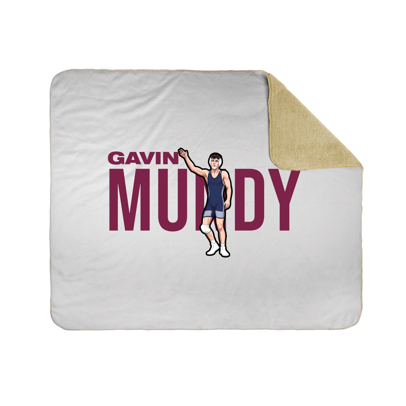 Throw Blanket — Player Name in White