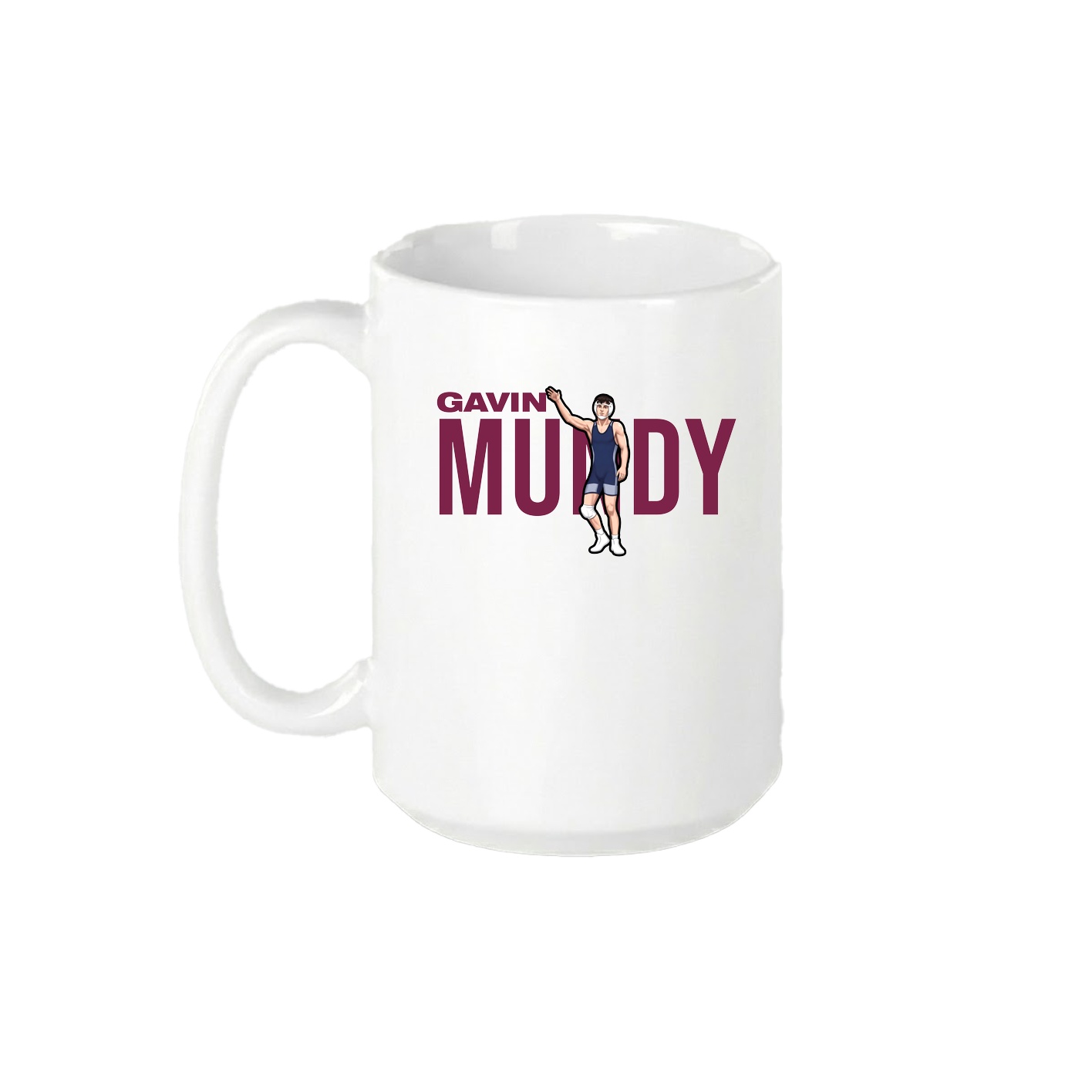 15oz Coffee Mug — Player Name in White