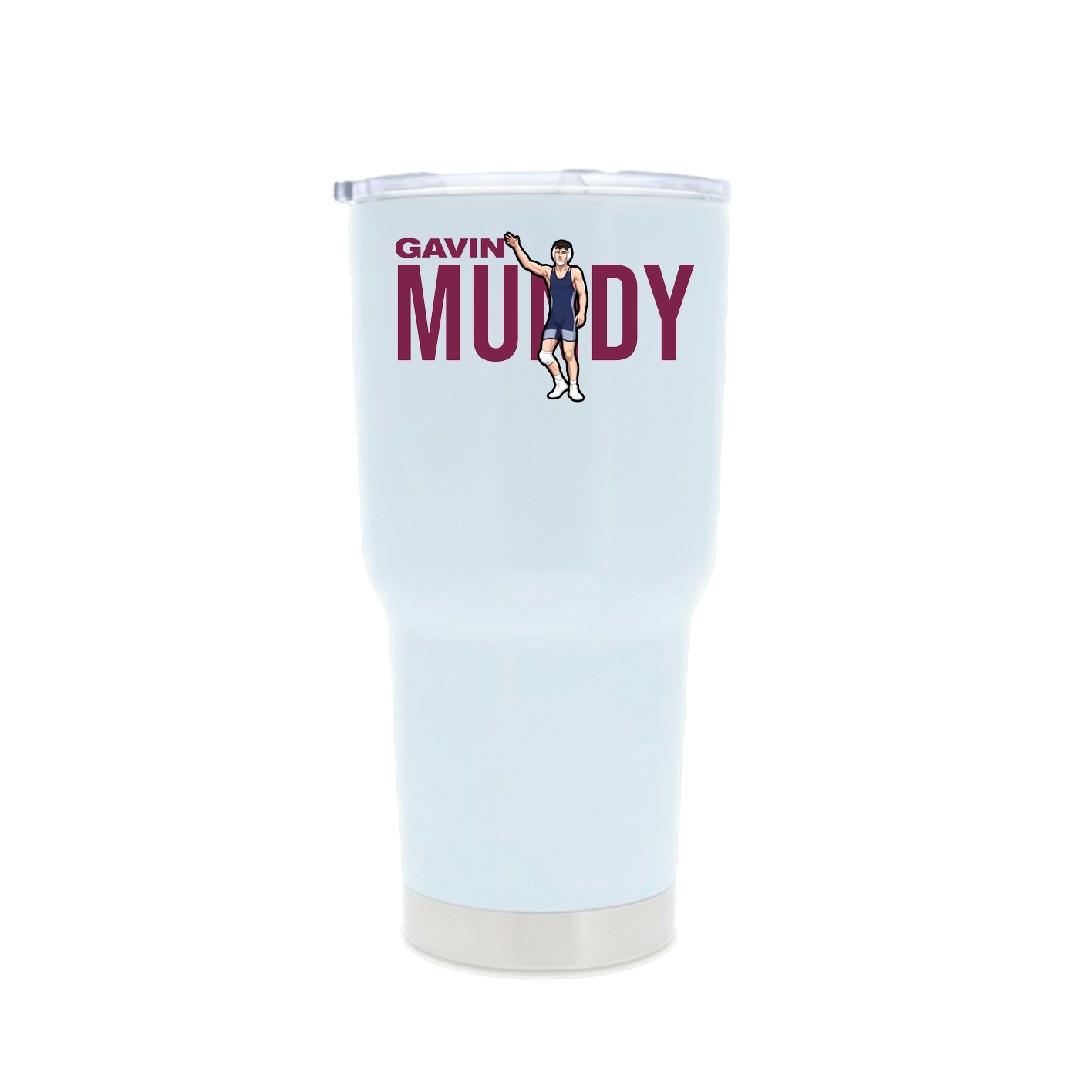 30oz Stainless Steel Tumbler — Player Name in White