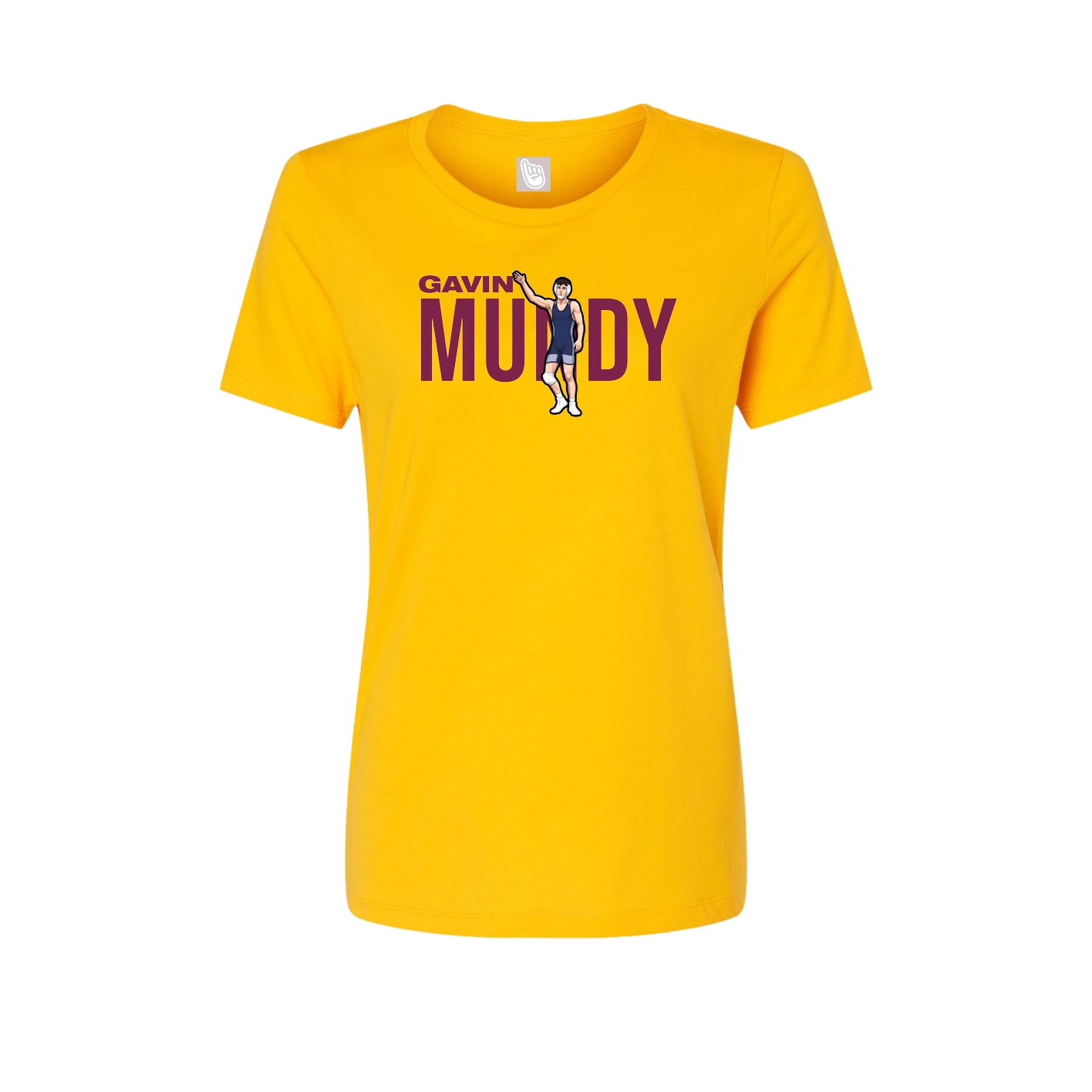 Fitted Women's Tee — Player Name in Gold