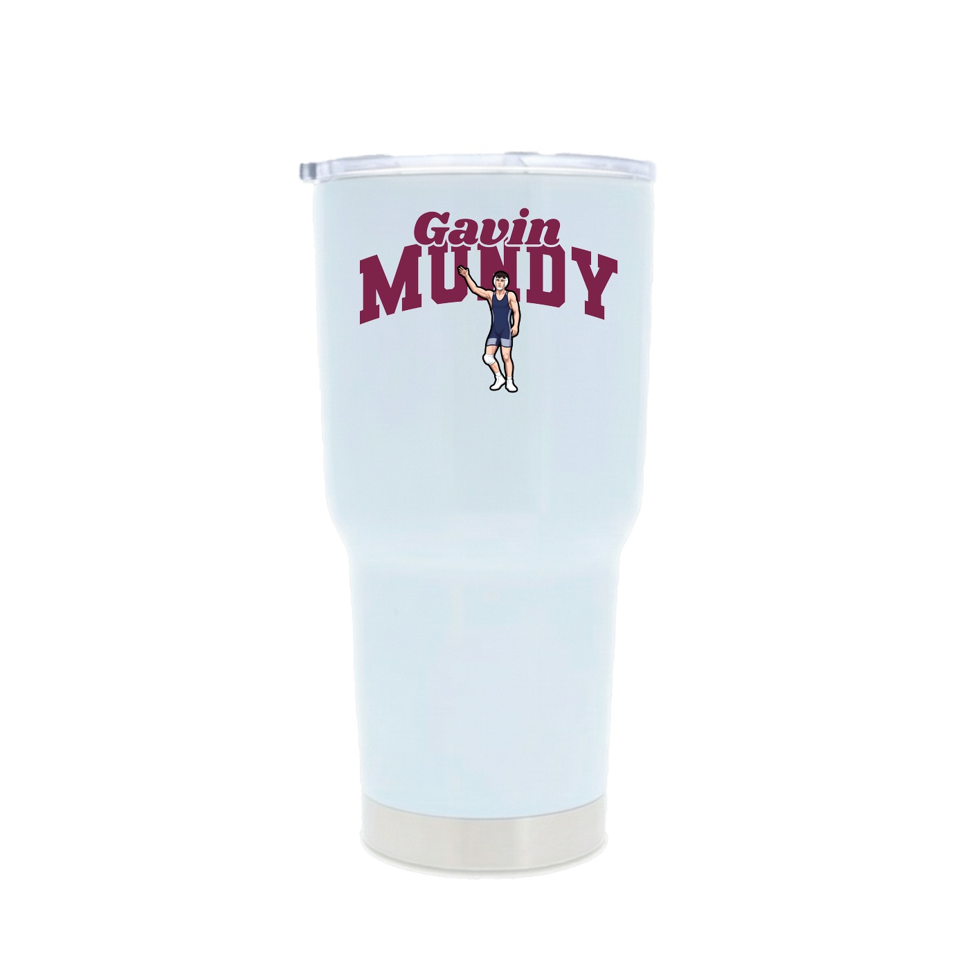 30oz Stainless Steel Tumbler — Signature Arch in White