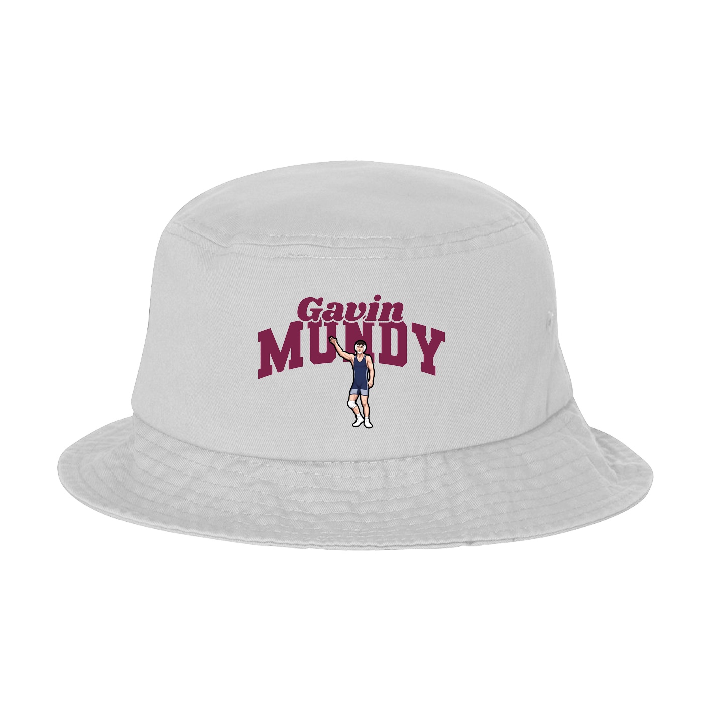 Bucket Cap — Signature Arch in White