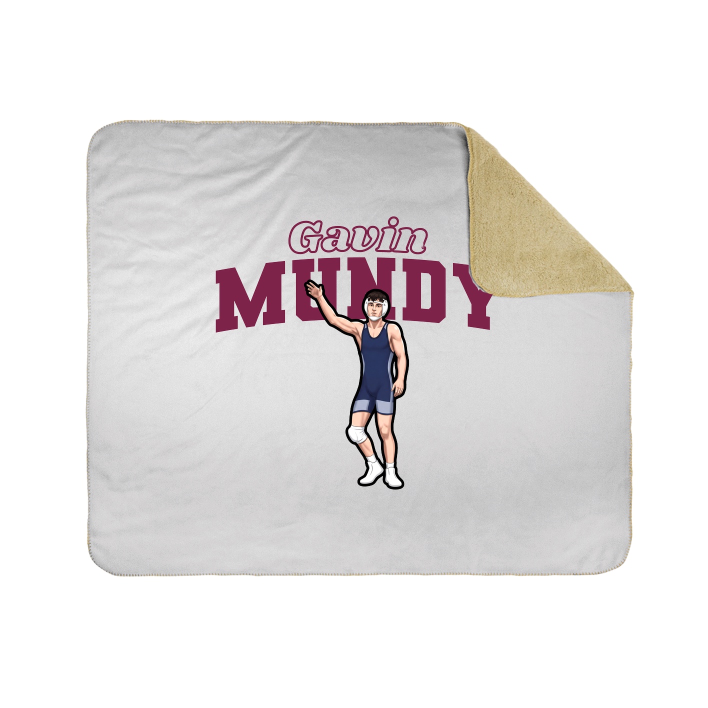 Throw Blanket — Name Arch in White