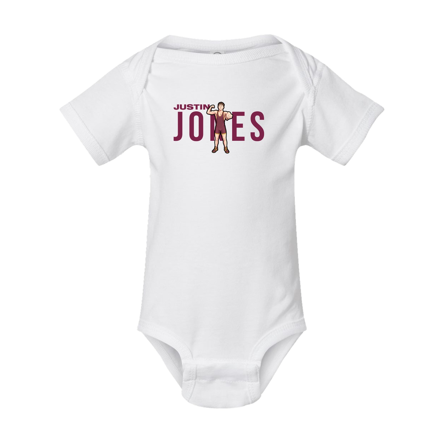 Baby Onesie — Player Name in White