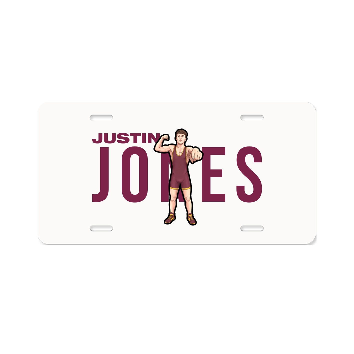 License Plate — Player Name in Classic