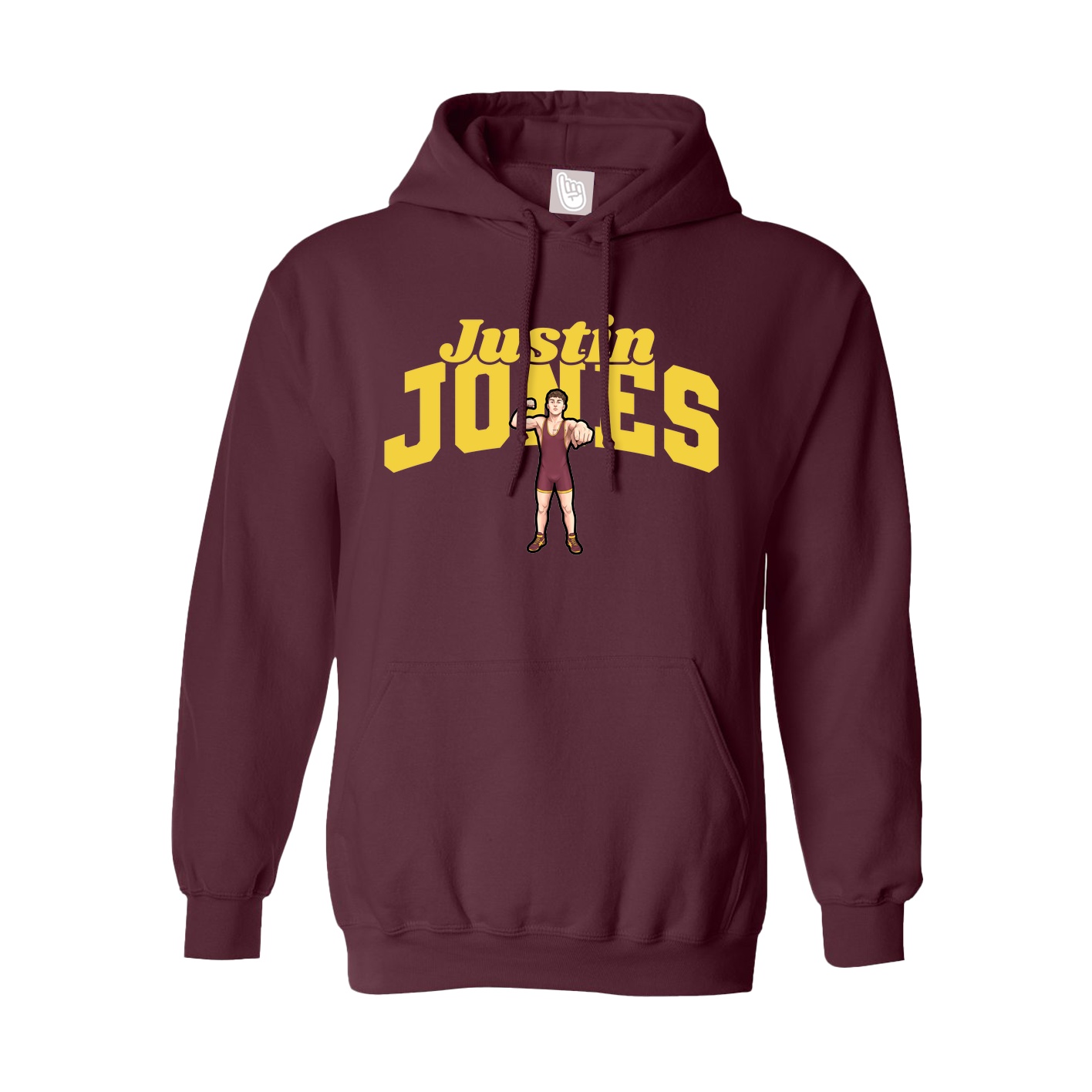 Youth Hoodie — Signature Arch in Maroon
