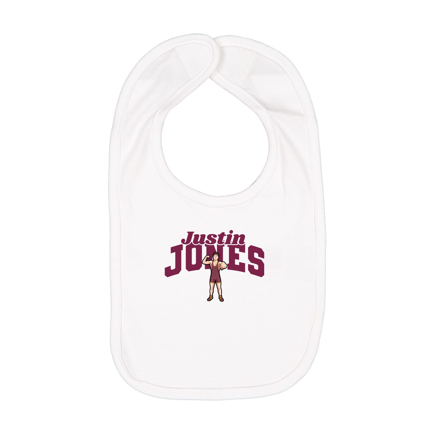 Infant Bib — Signature Arch in White