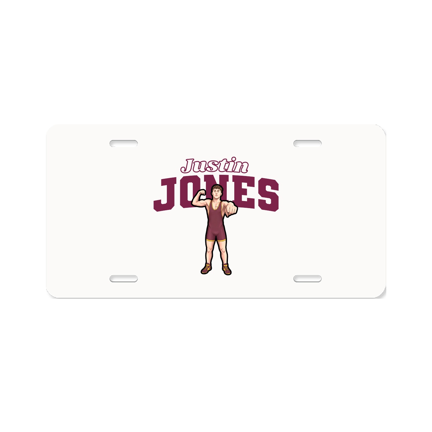 License Plate — Name Arch in Classic