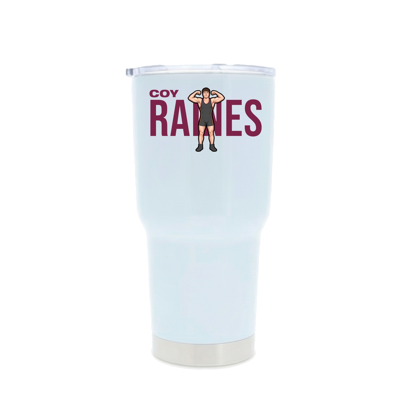 30oz Stainless Steel Tumbler — Player Name in White