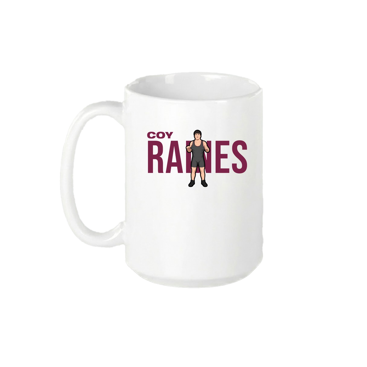 15oz Coffee Mug — Player Name in White