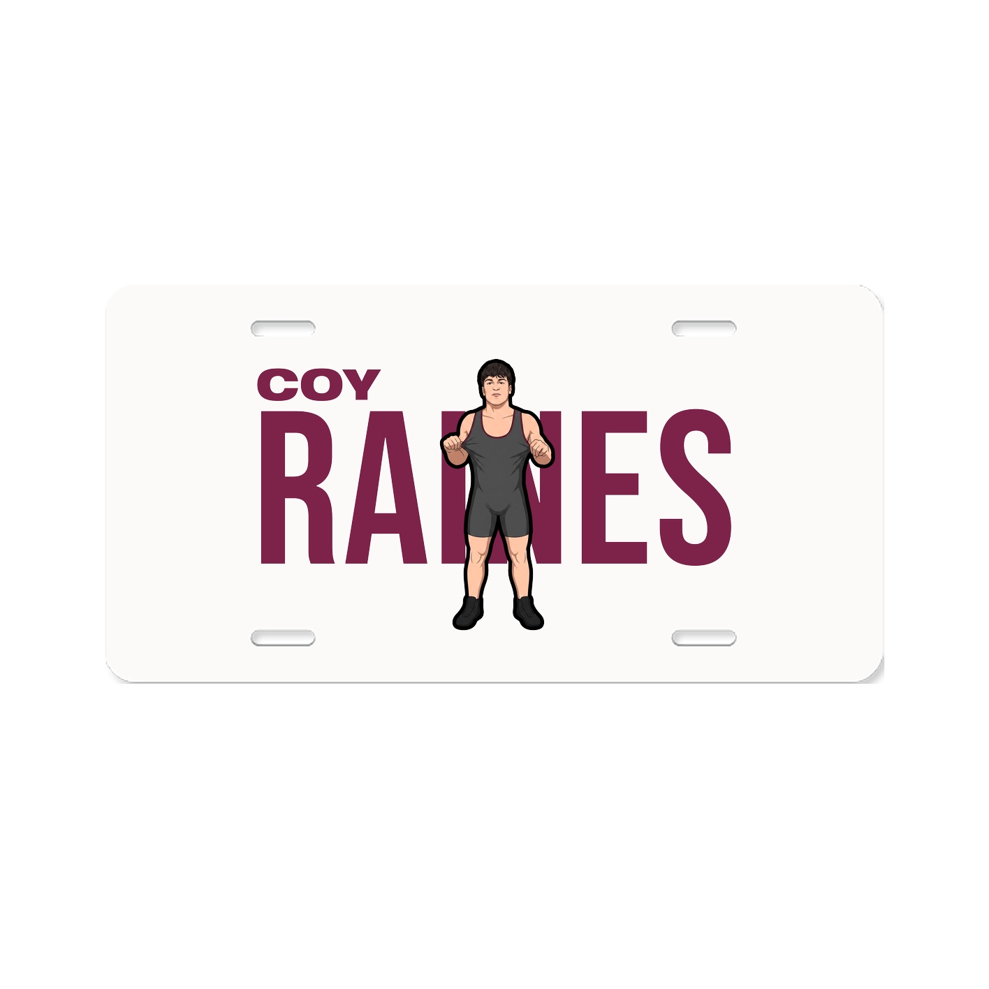 License Plate — Player Name in Classic