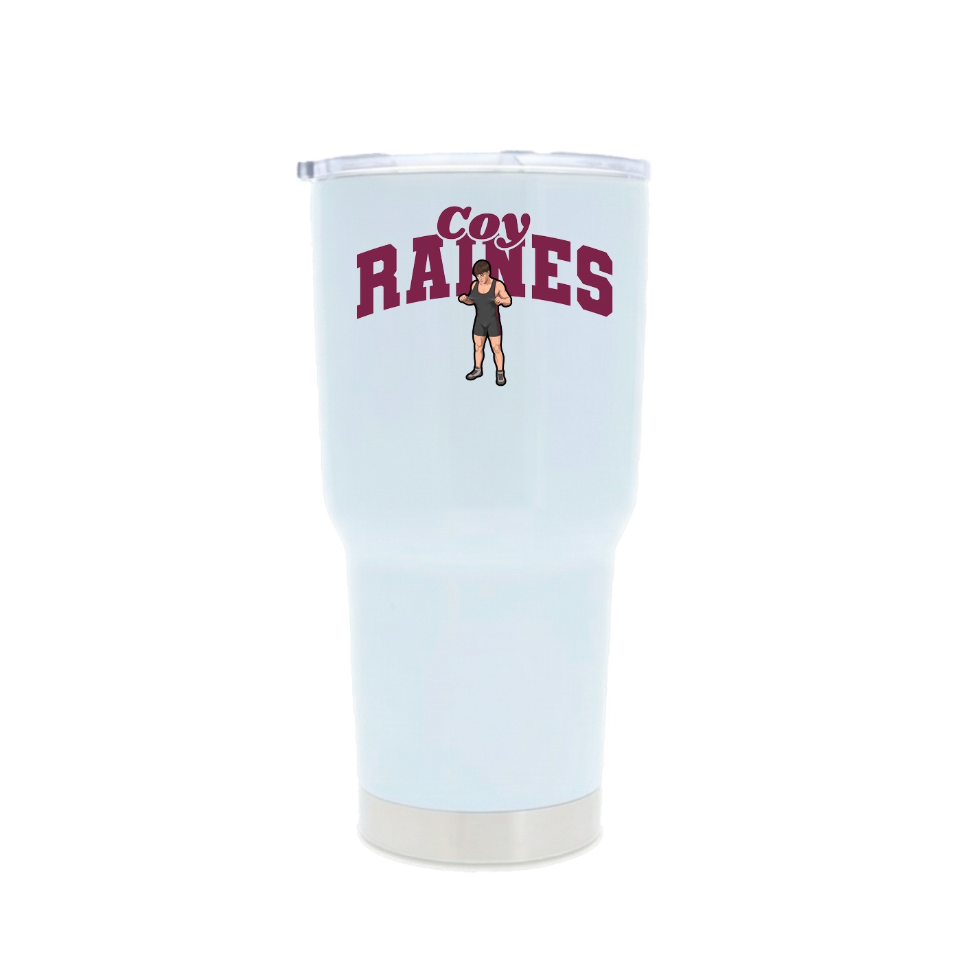30oz Stainless Steel Tumbler — Signature Arch in White