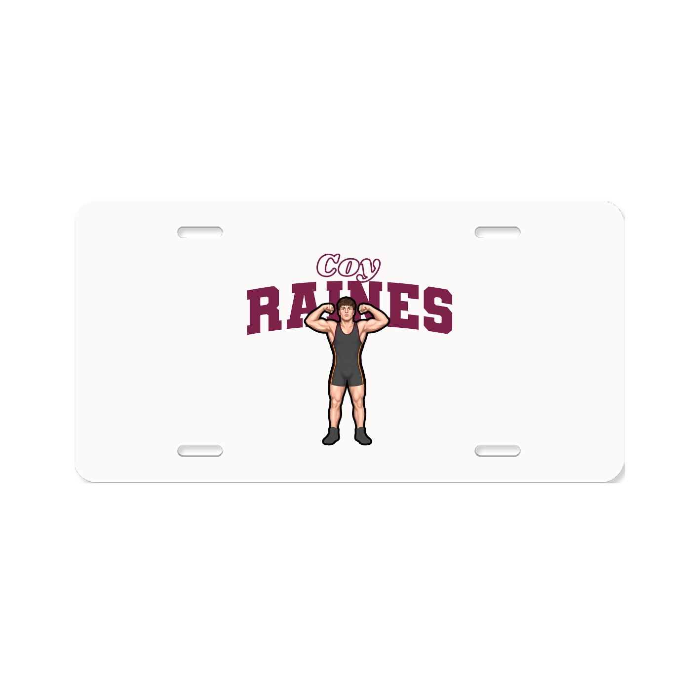 License Plate — Name Arch in Classic