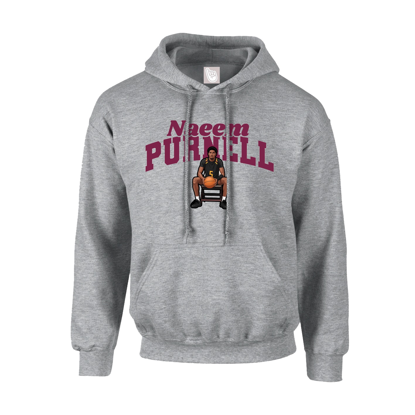 Youth Hoodie — Signature Arch in Grey