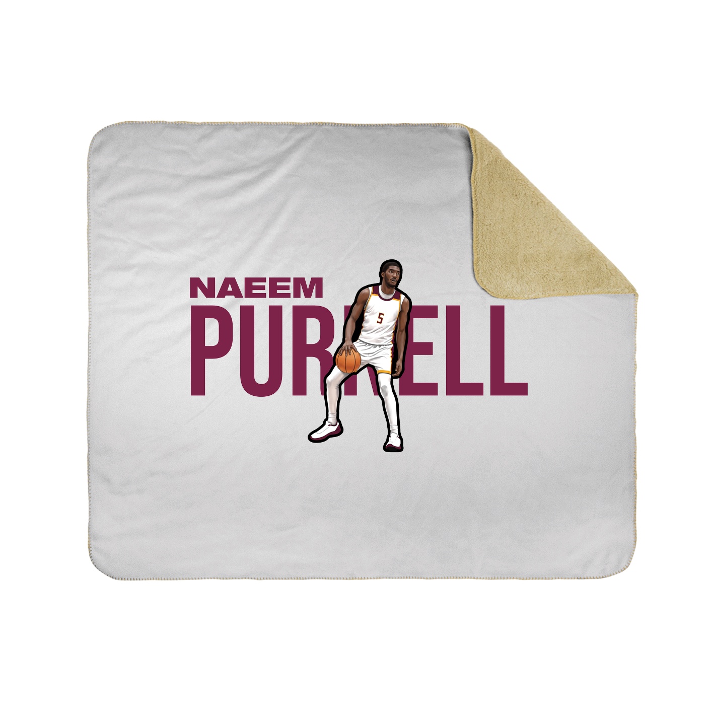 Throw Blanket — Player Name in White