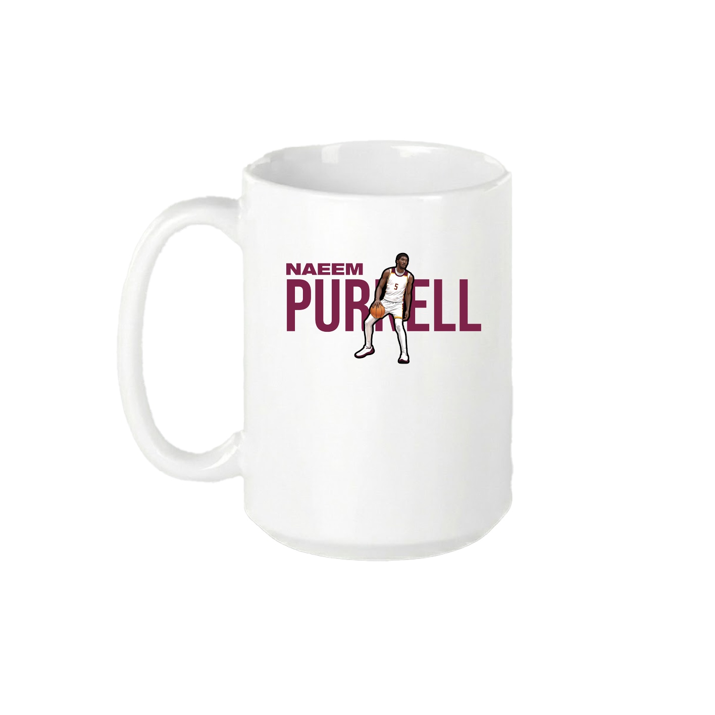 15oz Coffee Mug — Player Name in White