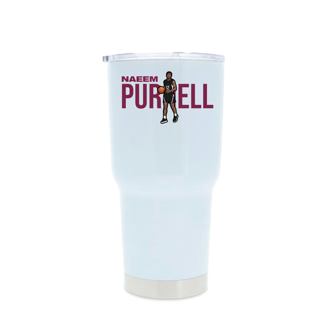 30oz Stainless Steel Tumbler — Player Name in White