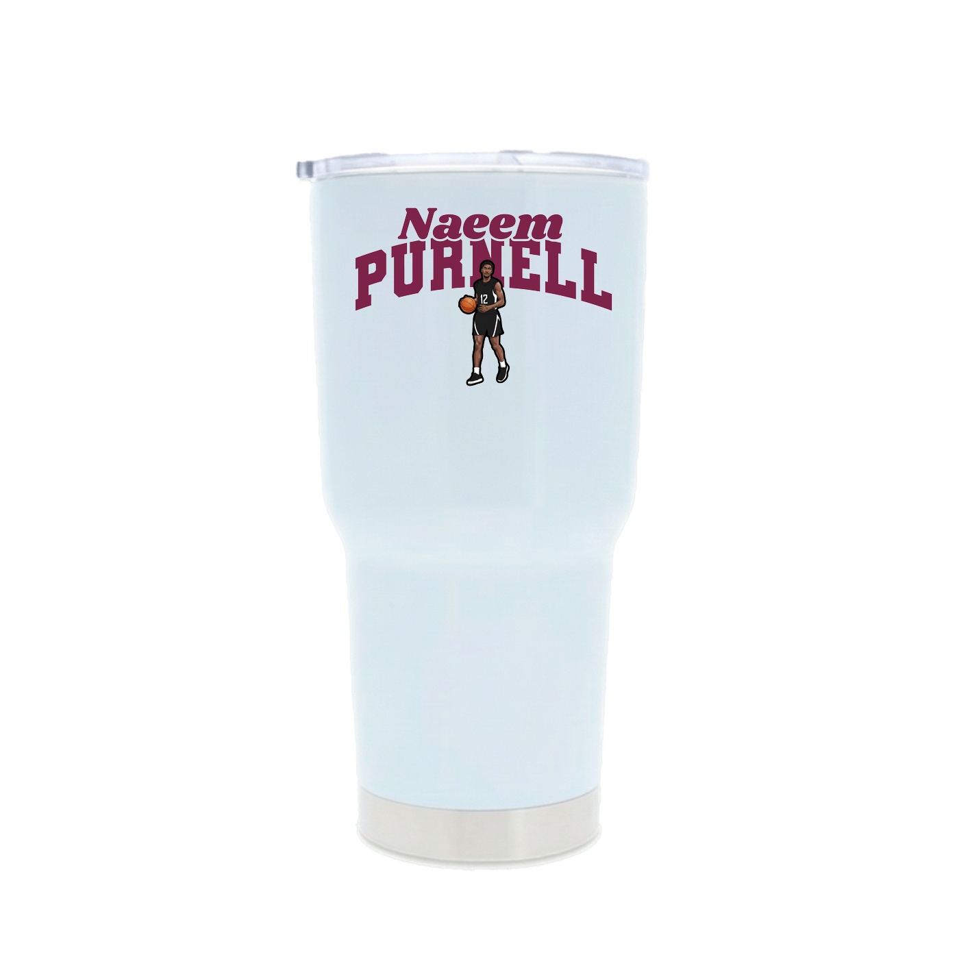 30oz Stainless Steel Tumbler — Signature Arch in White