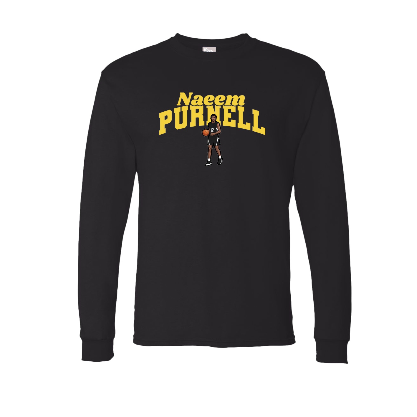 Long Sleeve Tee — Signature Arch in Black