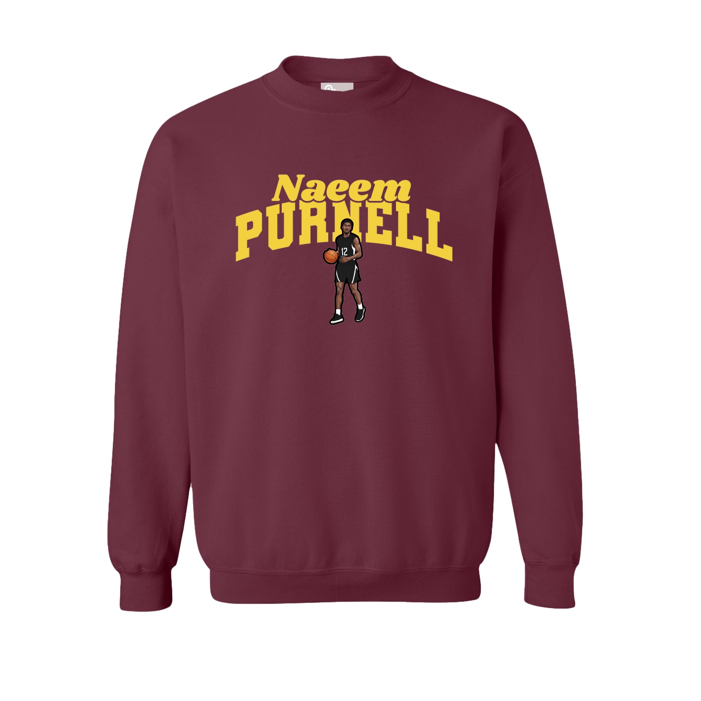 Fleece Crew — Signature Arch in Maroon