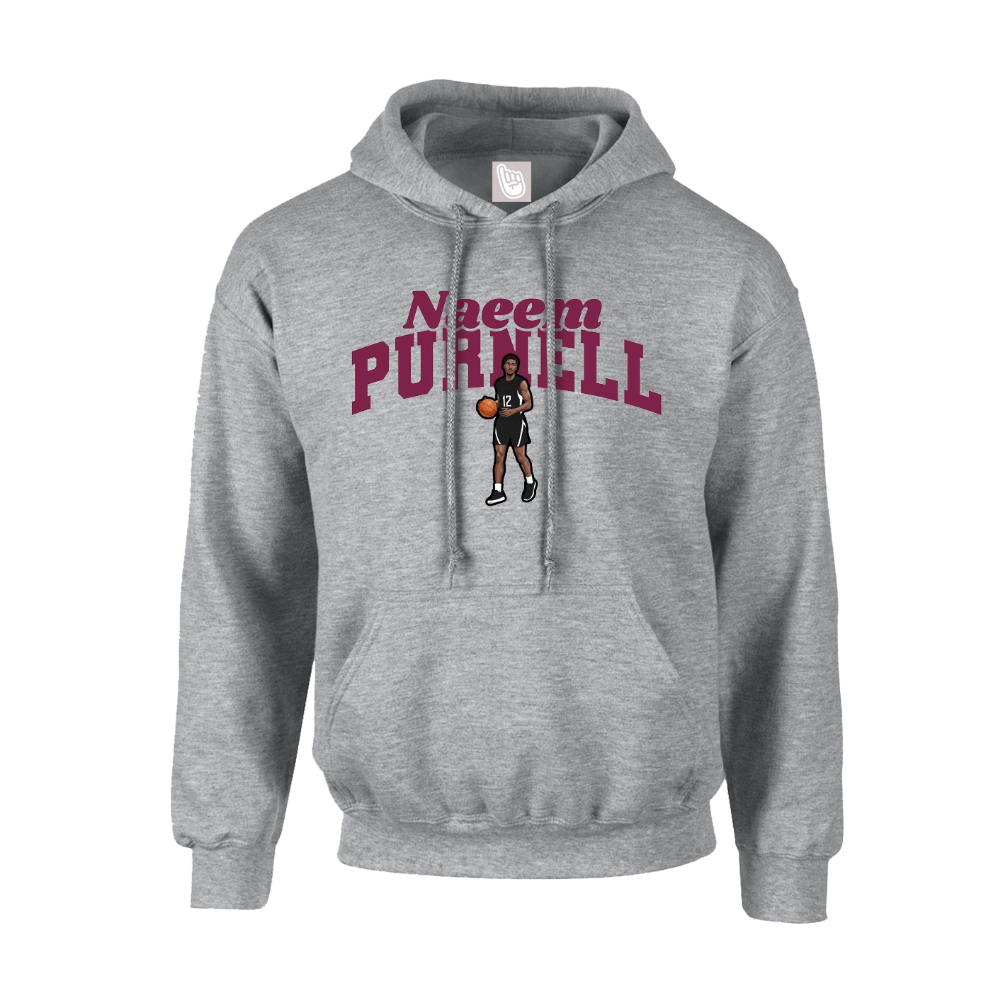 Youth Hoodie — Signature Arch in Grey
