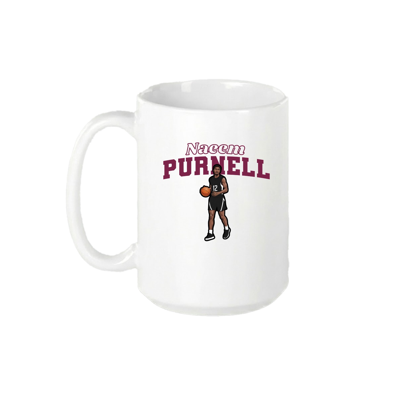 15oz Coffee Mug — Name Arch in White