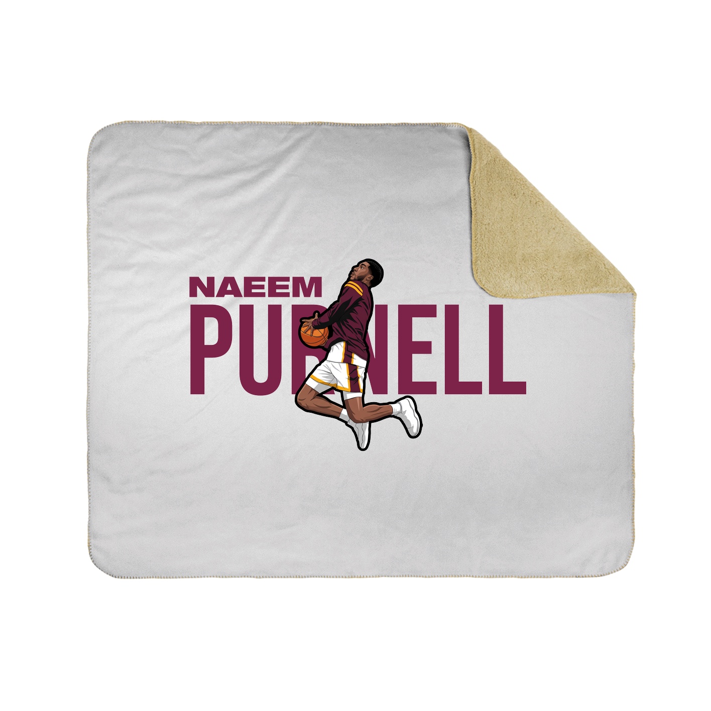 Throw Blanket — Player Name in White