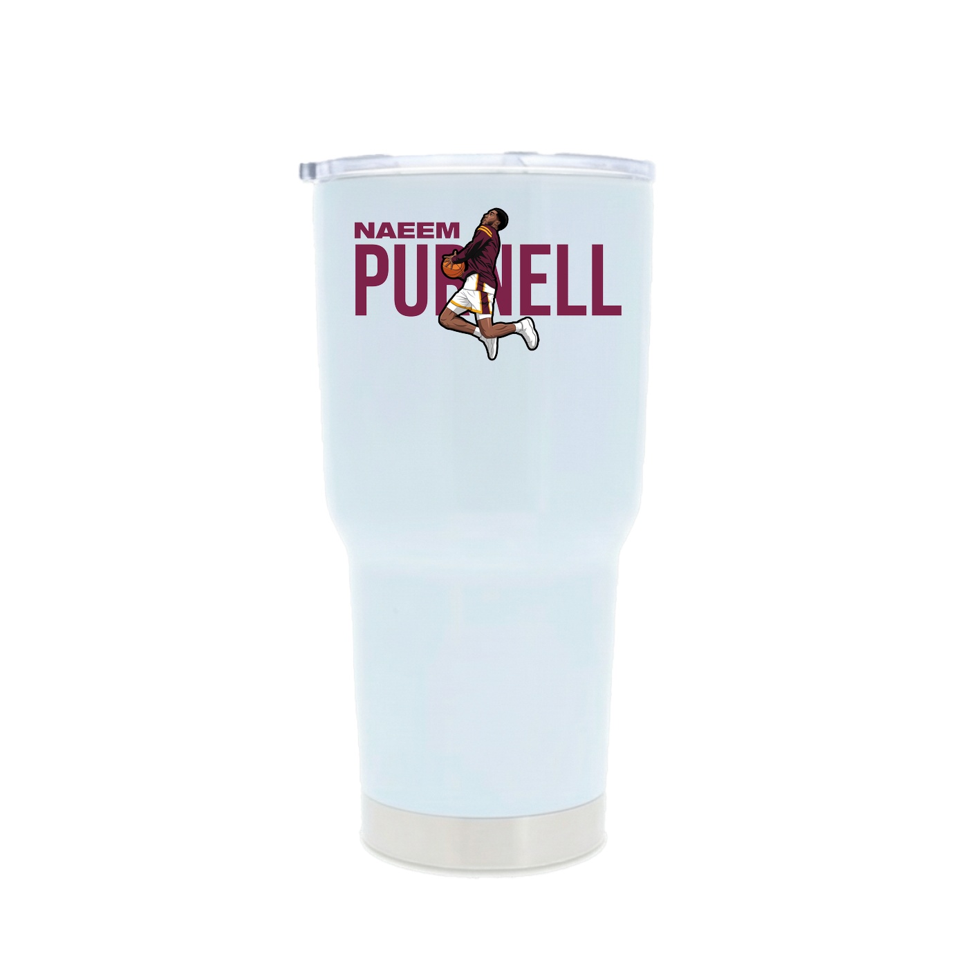 30oz Stainless Steel Tumbler — Player Name in White